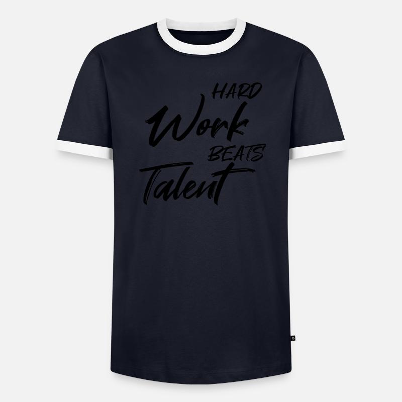 Le travail acharné bat le talent T-shirt contrasté Homme