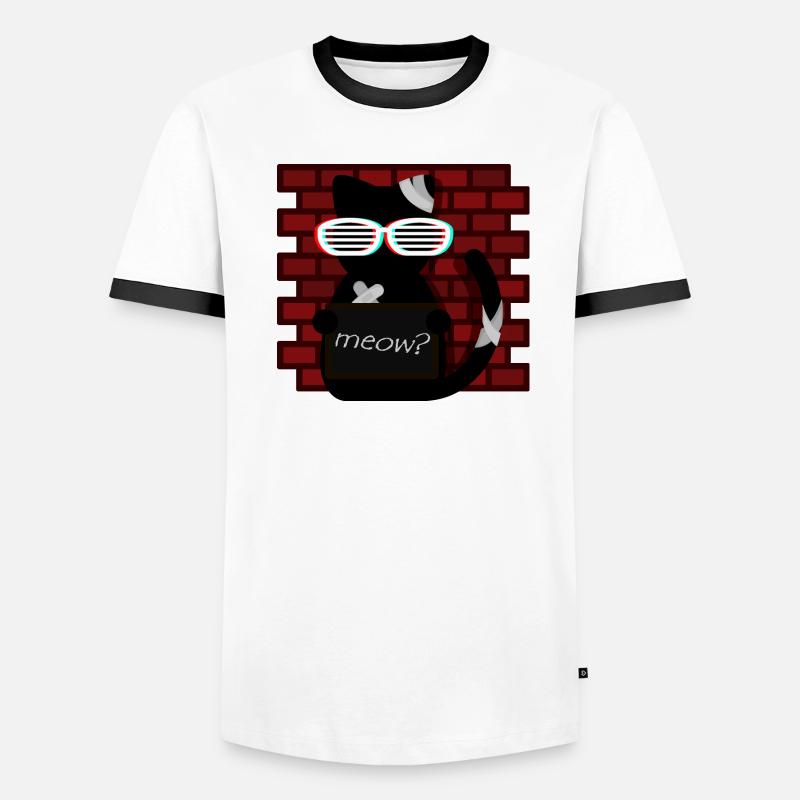 Nicht nette Katze Männer Kontrast-T-Shirt