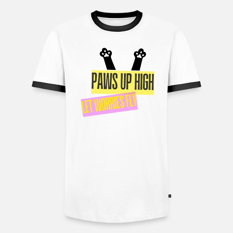 PAWS UP HIGH Männer Kontrast-T-Shirt