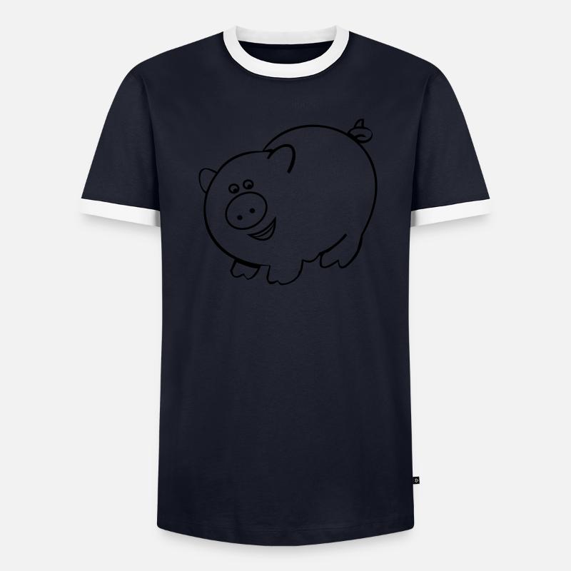 De porcs T-shirt contrasté Homme