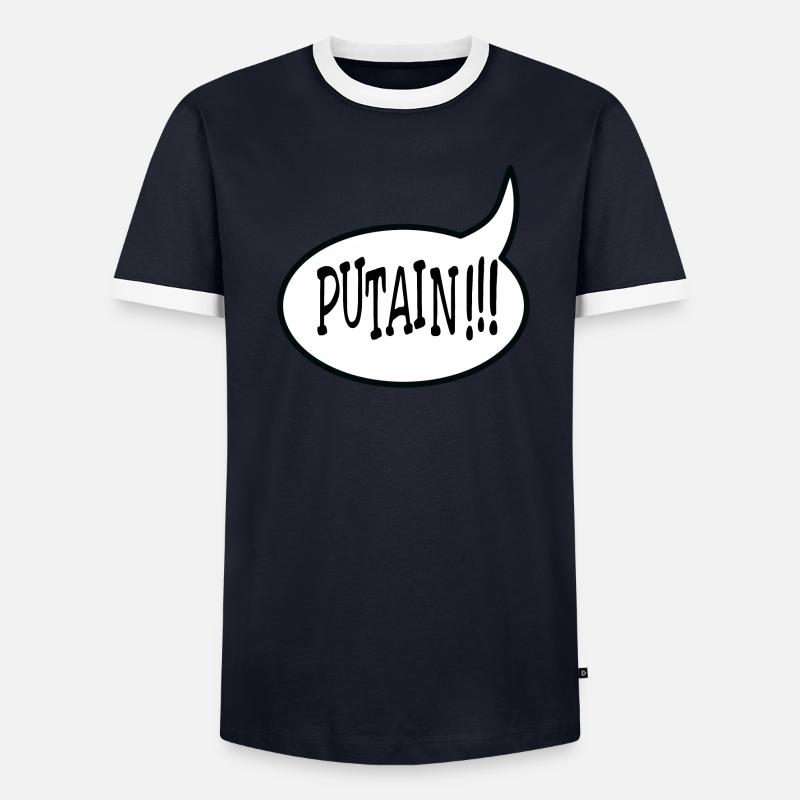 Putain !!! T-shirt contrasté Homme