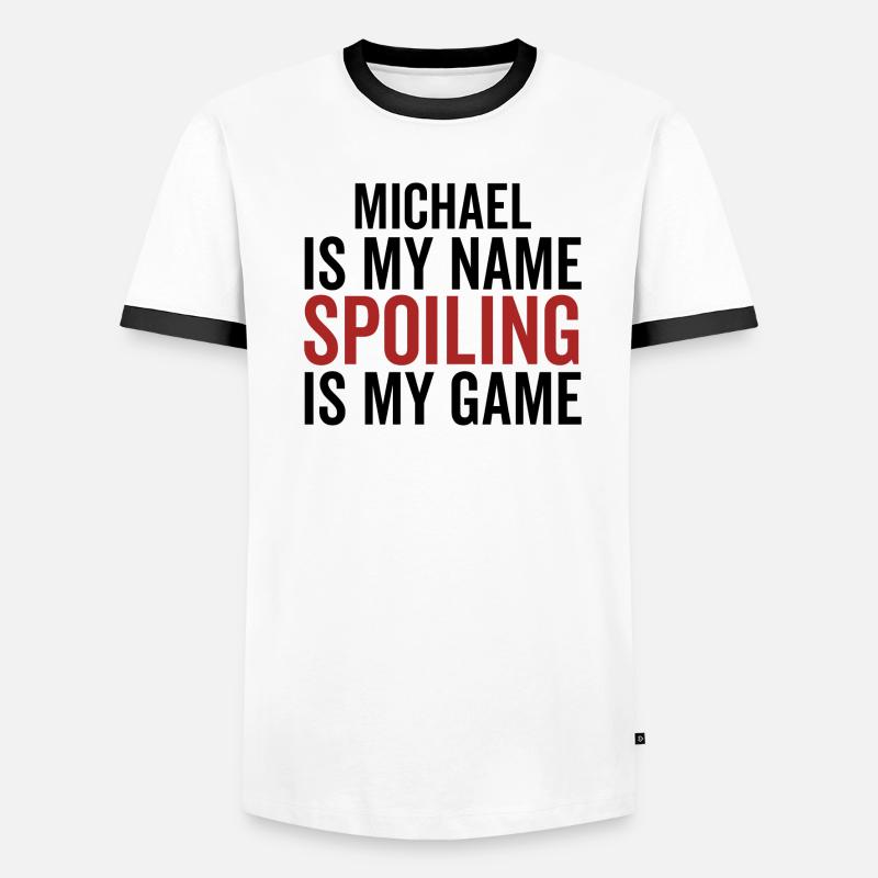 Michael est mon nom Spoiling est mon jeu T-shirt contrasté Homme