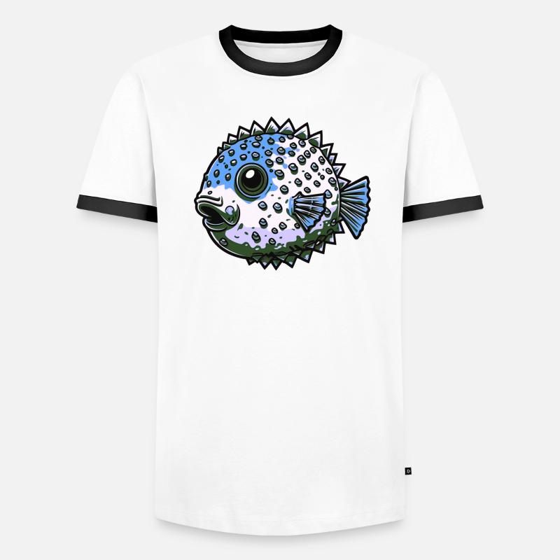 Le poisson-globe gonfle à Gefar comme une créature marine T-shirt contrasté Homme