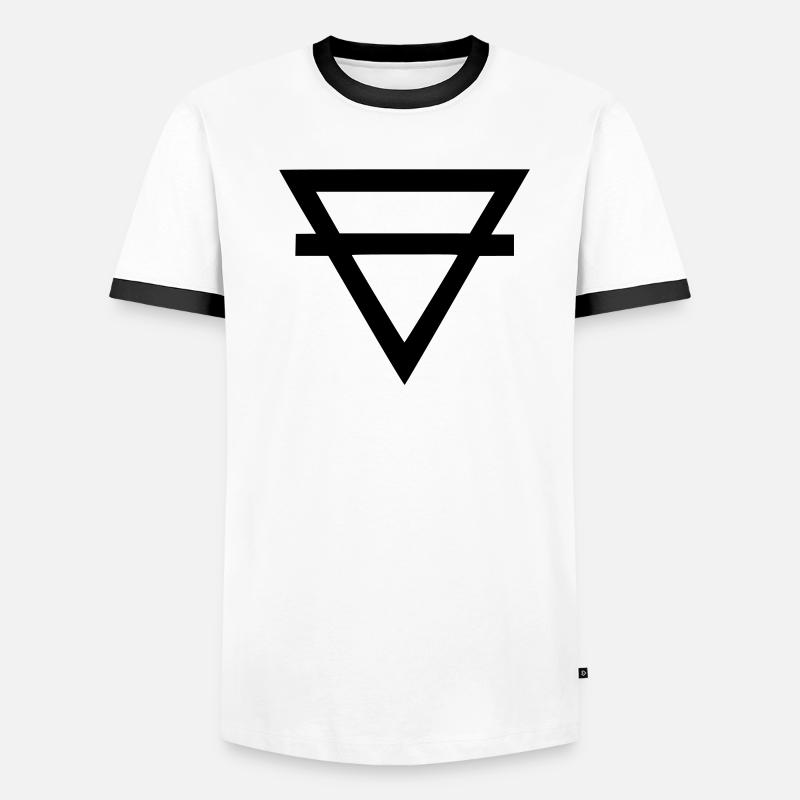 erde - symbol Männer Kontrast-T-Shirt