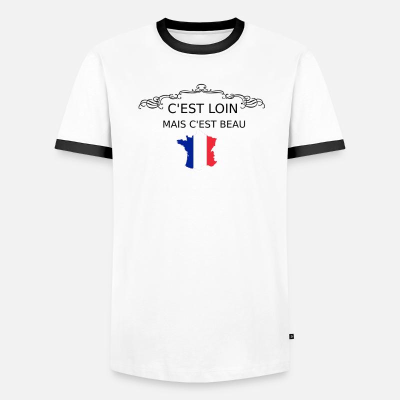 C EST LOIN MAIS C'EST BEAU T-shirt contrasté Homme
