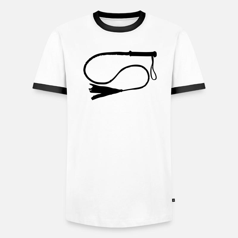 Peitsche Männer Kontrast-T-Shirt