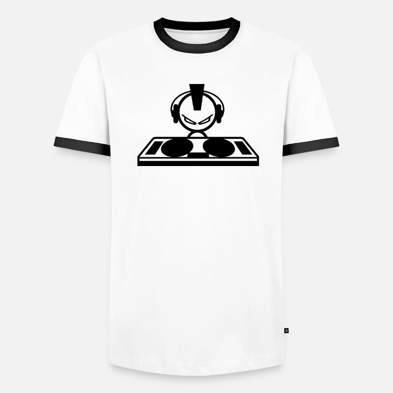 disko Männer Kontrast-T-Shirt