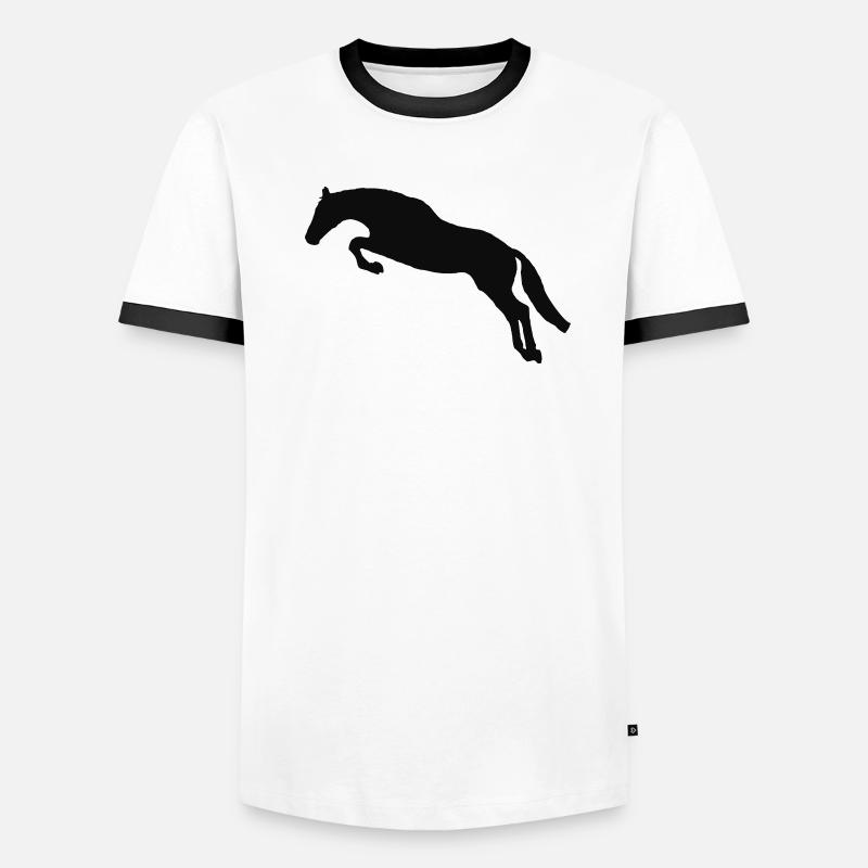 Springpferd 01 Männer Kontrast-T-Shirt