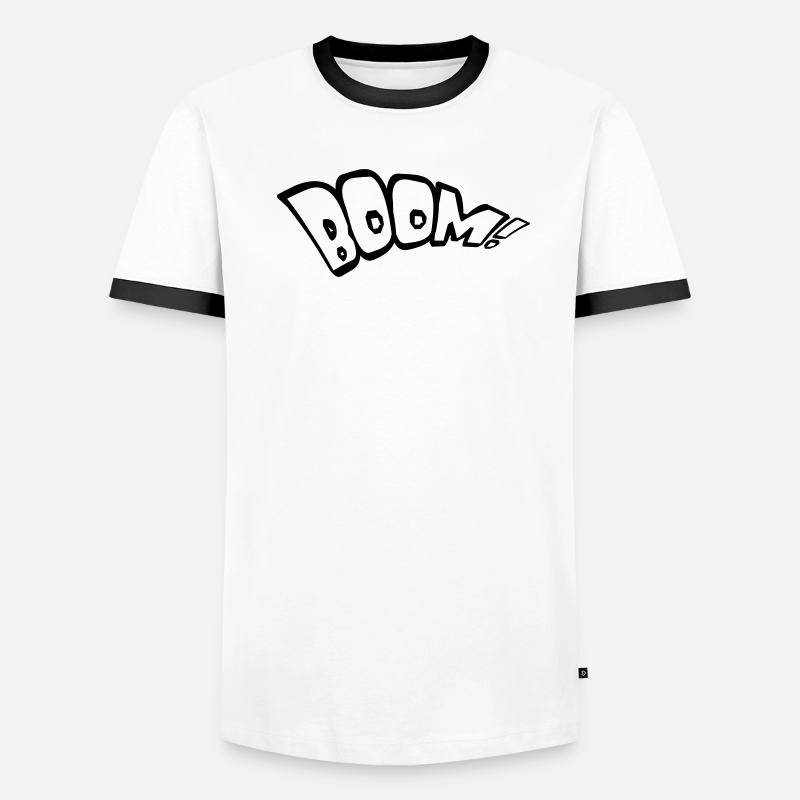 boom texte feu chaud tnt dynamite expl T-shirt contrasté Homme
