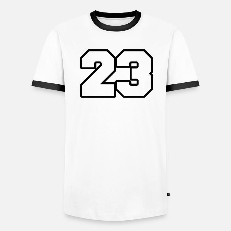 23 Männer Kontrast-T-Shirt