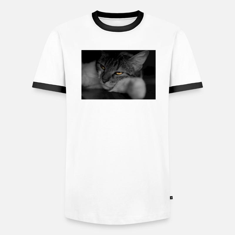 The cat with the terrible look Men's Ringer Shirt
