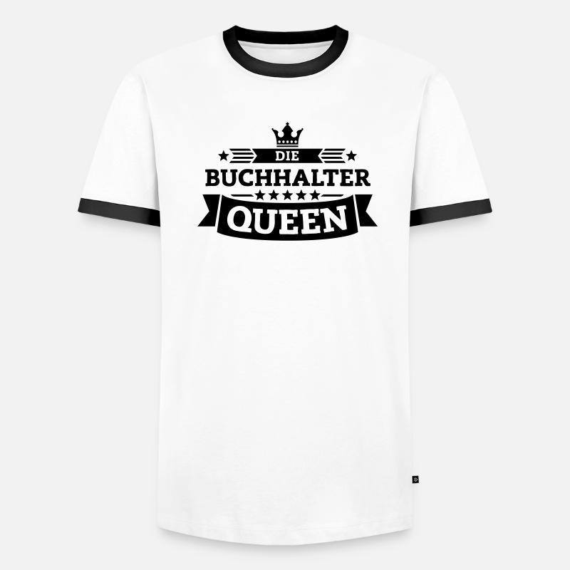 Die Buchhalter-Queen Männer Kontrast-T-Shirt