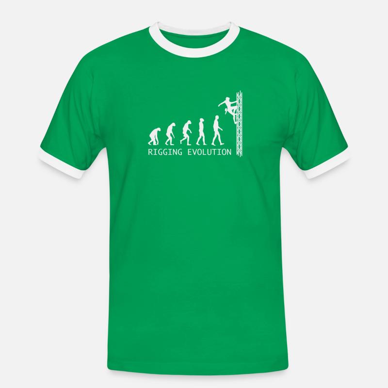 Rigging Evolution Traverse - Männer Kontrast-T-Shirt - Kelly Green/Weiß