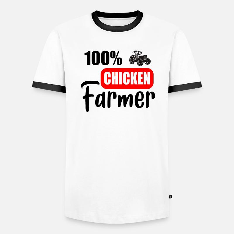 Éleveur de poulets T-shirt contrasté Homme