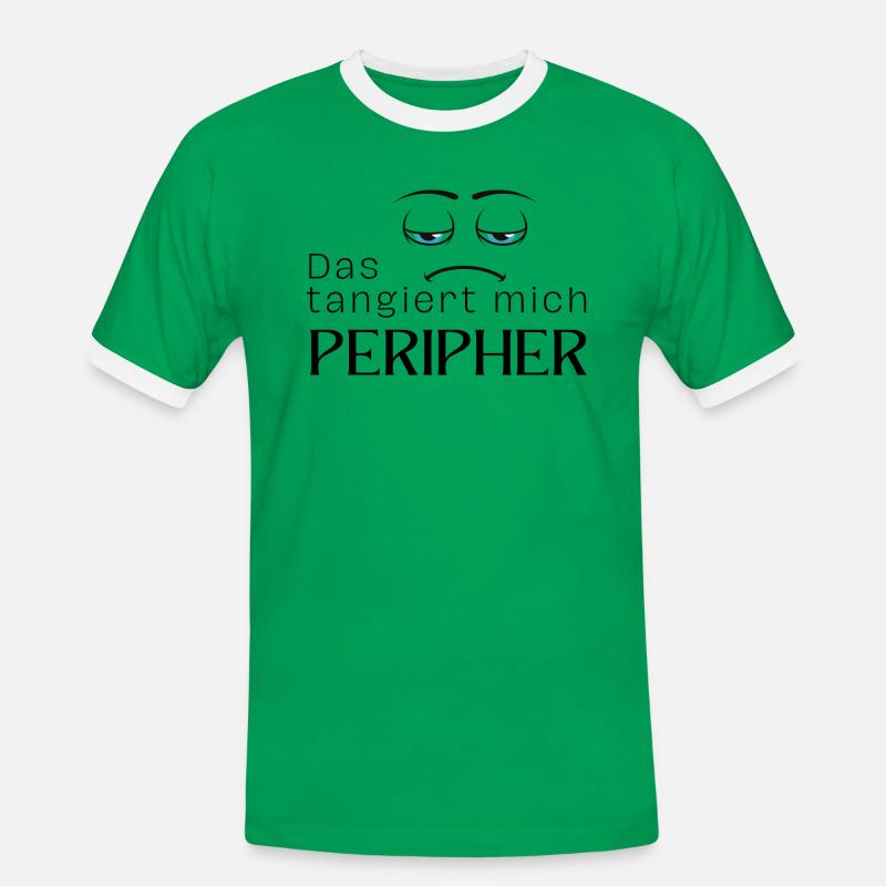Das tangiert mich peripher - Männer Kontrast-T-Shirt - Kelly Green/Weiß