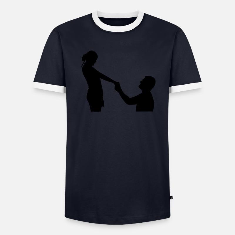 Antrag Männer Kontrast-T-Shirt