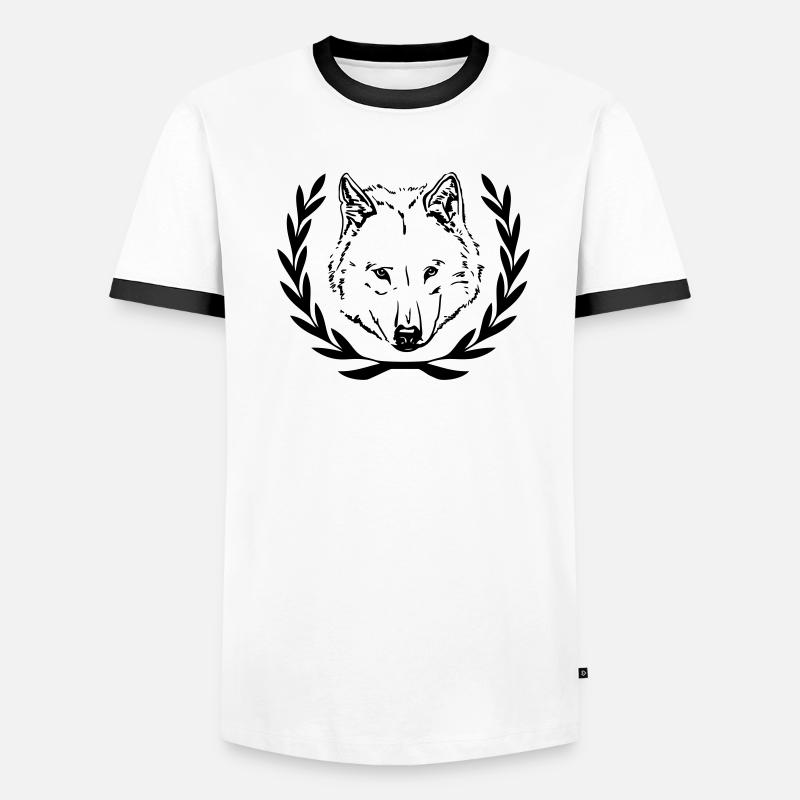 Wolf head Men's Ringer Shirt