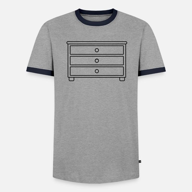 Möbelstück Schubladen Kommode Design - Männer Kontrast-T-Shirt - undefined