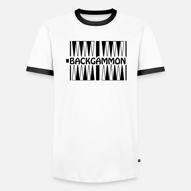 Boardgame Chess Backgammon Game Night Men's Ringer Shirt