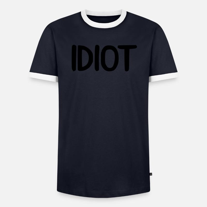 idiot Männer Kontrast-T-Shirt