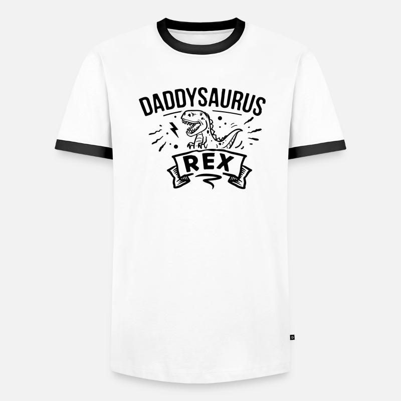 Daddysaurus Männer Kontrast-T-Shirt