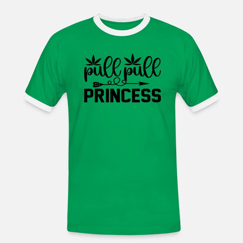 pull pull Princess - Men's Ringer Shirt - kelly green/white