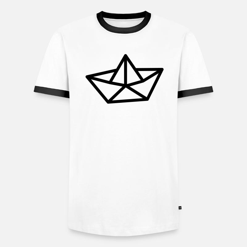 Papierboot Männer Kontrast-T-Shirt