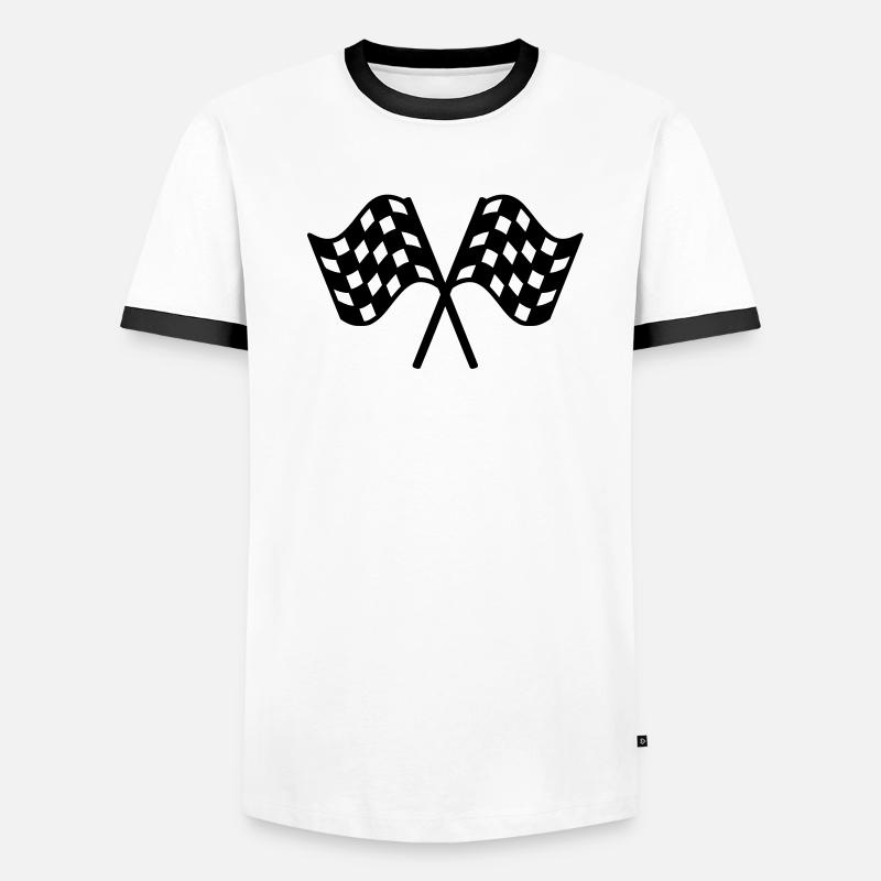 2 flags race Men's Ringer Shirt