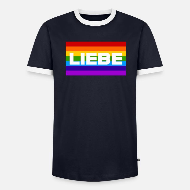 Liebe Männer Kontrast-T-Shirt