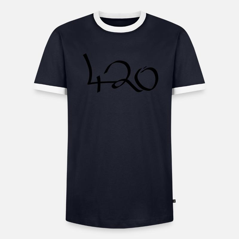 420 Graffiti Männer Kontrast-T-Shirt