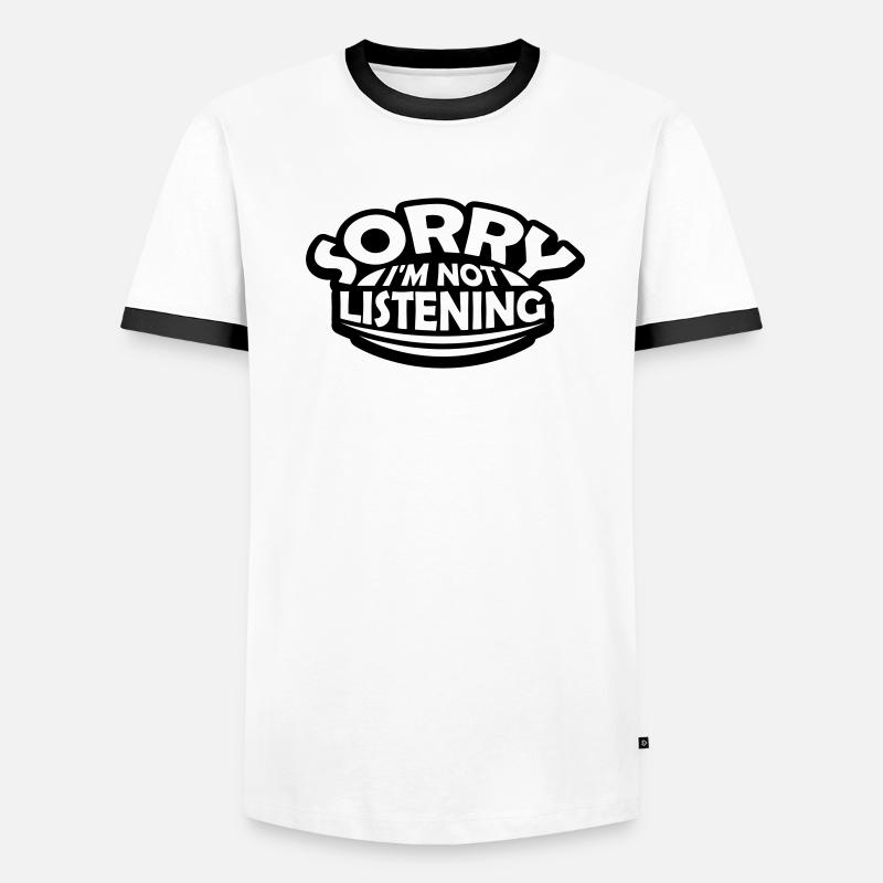 désolé de ne pas écouter T-shirt contrasté Homme