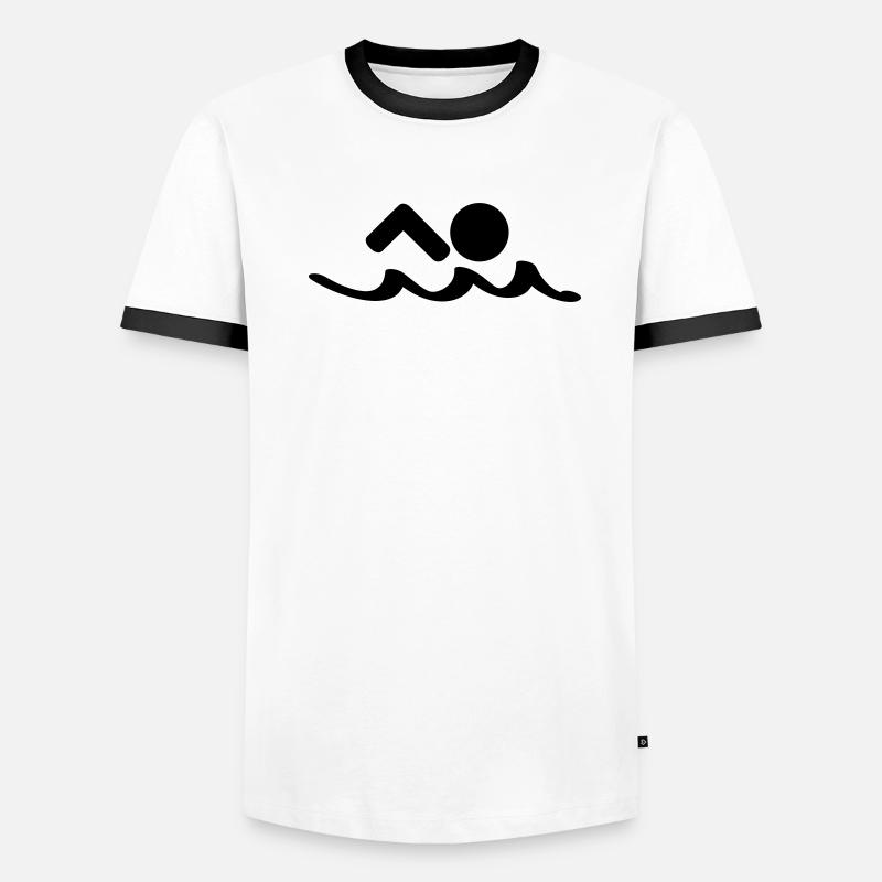 schwimmen Männer Kontrast-T-Shirt
