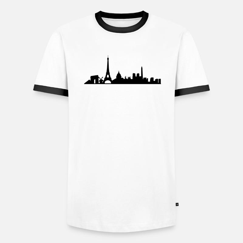 Paris Männer Kontrast-T-Shirt