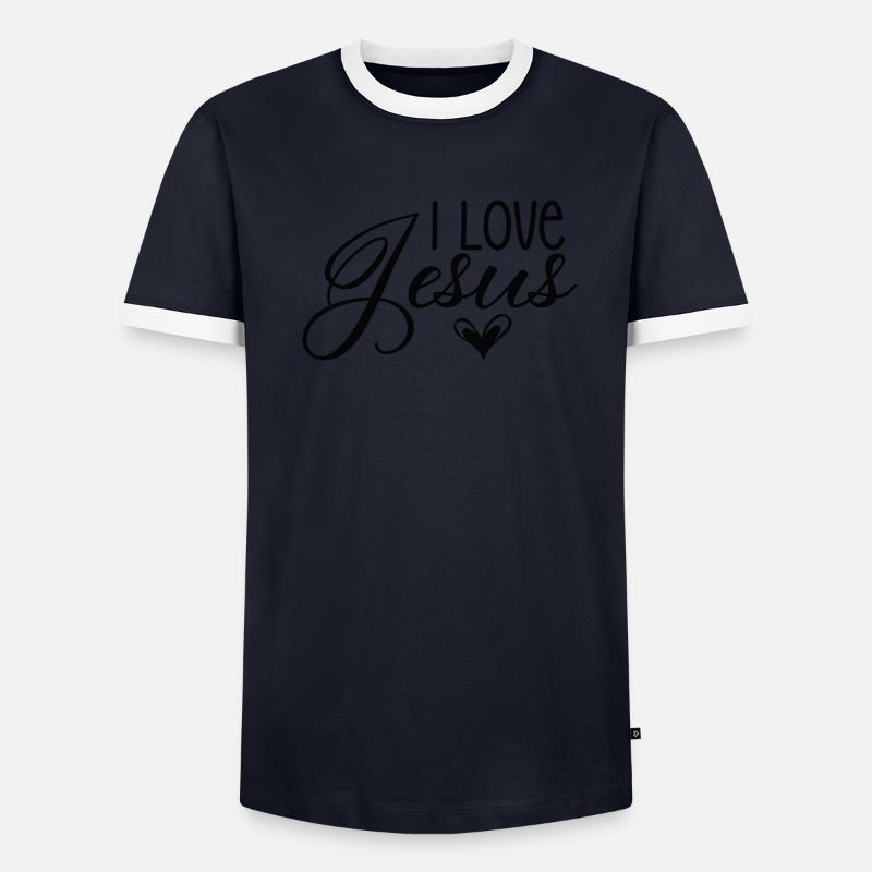 J’aime Jésus T-shirt contrasté Homme