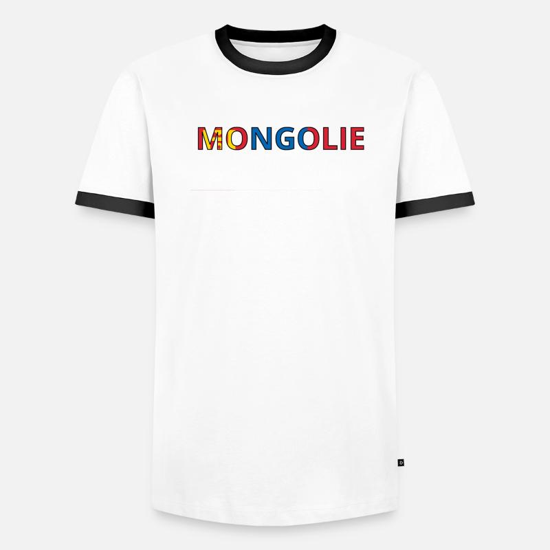 Drapeau Mongolie T-shirt contrasté Homme