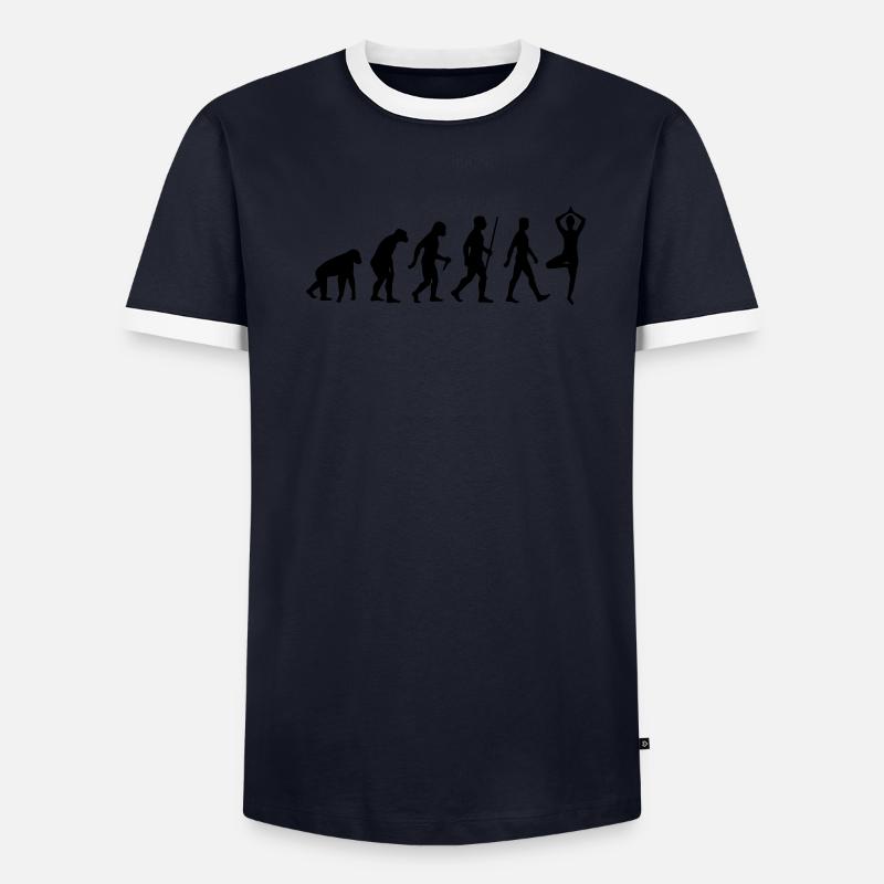 Evolution Yoga Männer Kontrast-T-Shirt