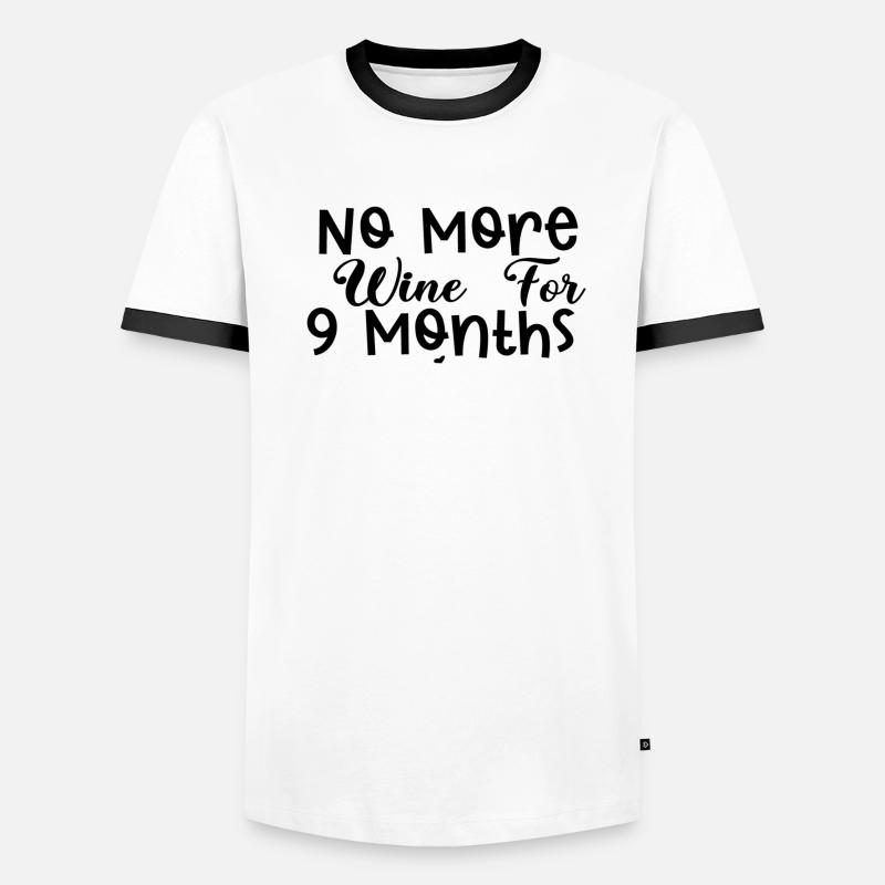 Plus de vin pendant 9 mois T-shirt contrasté Homme