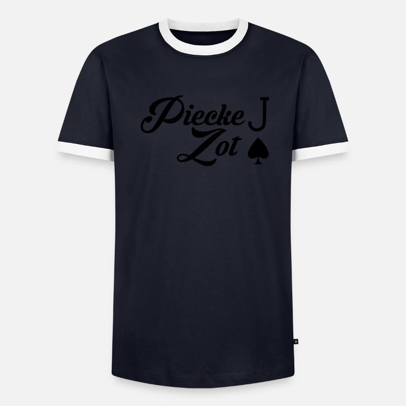 pieckezot Männer Kontrast-T-Shirt