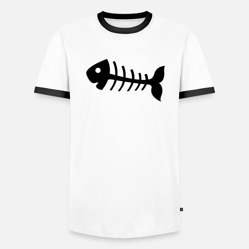 fischgraete T-shirt contrasté Homme