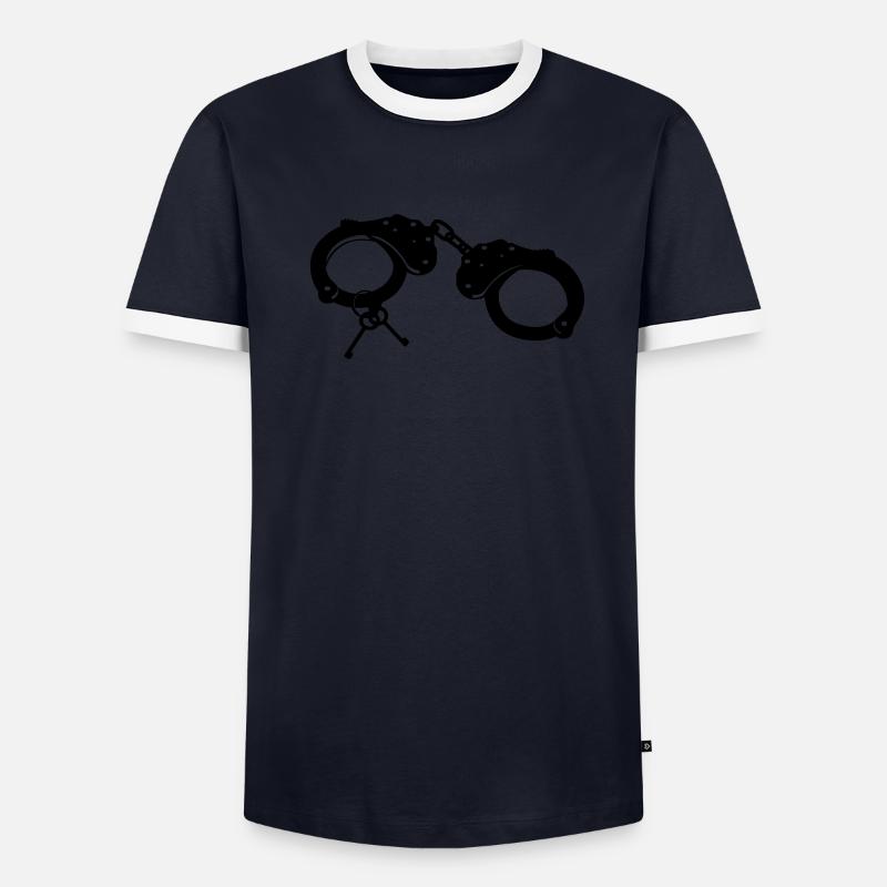 Handschellen - Junggesellenabschied Männer Kontrast-T-Shirt