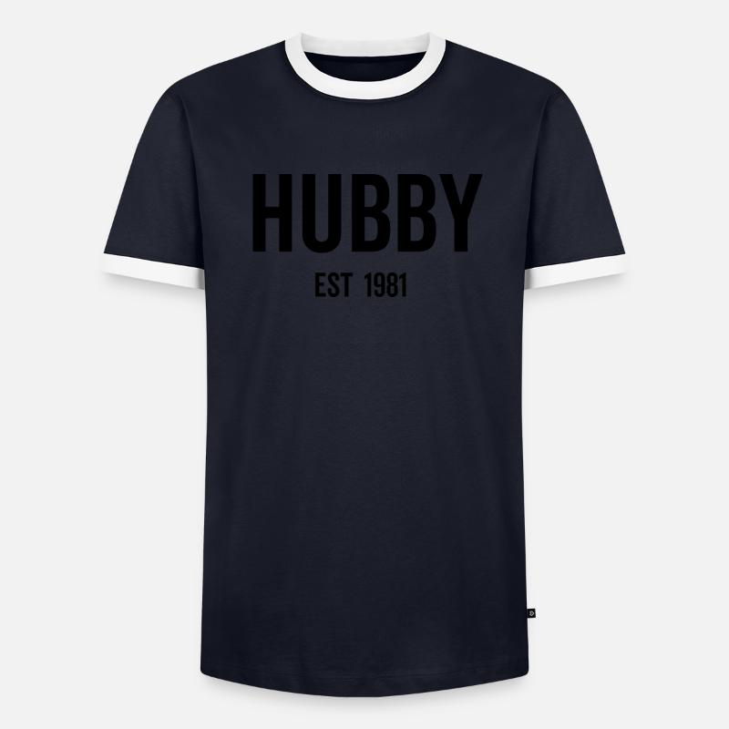 Hubby Est 1981 T-shirt contrasté Homme