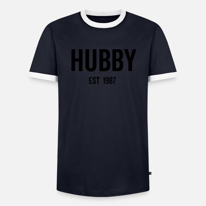 Hubby Est 1987 T-shirt contrasté Homme