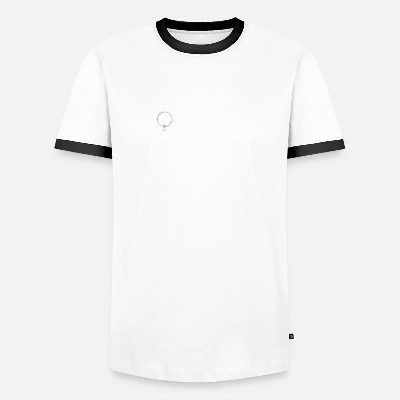 collared Männer Kontrast-T-Shirt