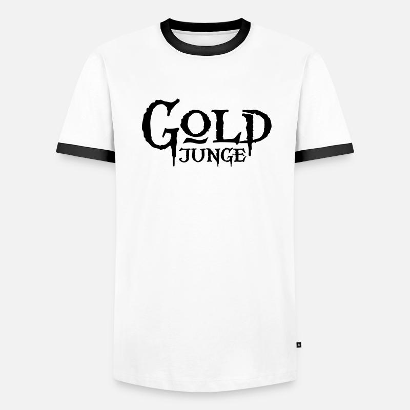 Goldjunge Männer Kontrast-T-Shirt