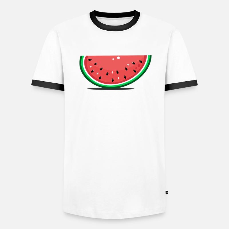 Tranche de design de pastèque T-shirt contrasté Homme