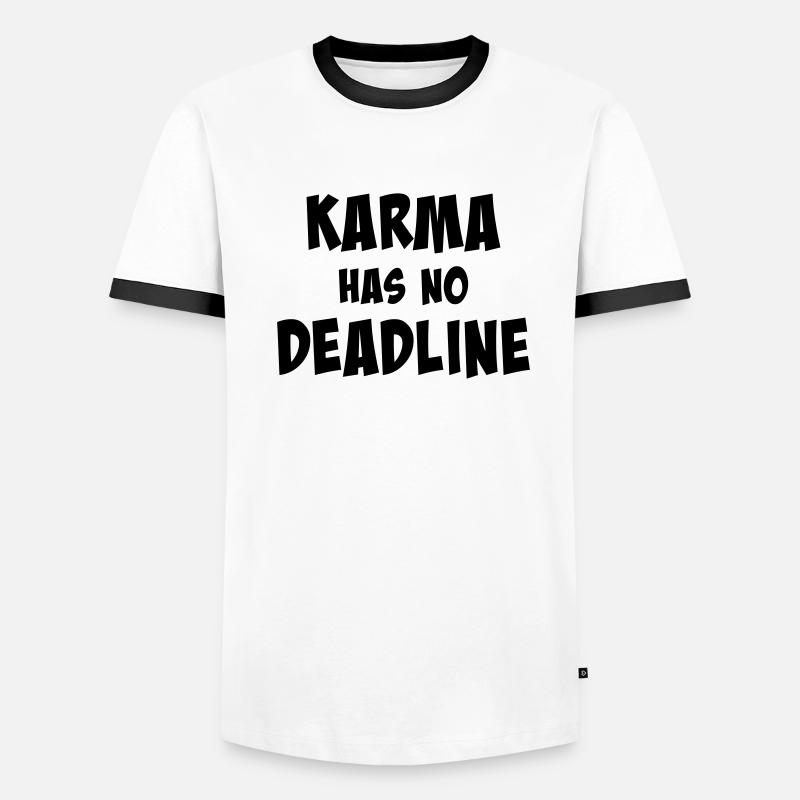 Karma n’a pas de date limite T-shirt contrasté Homme