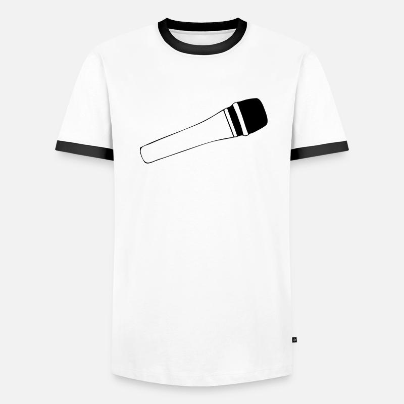 Mikrofon Männer Kontrast-T-Shirt