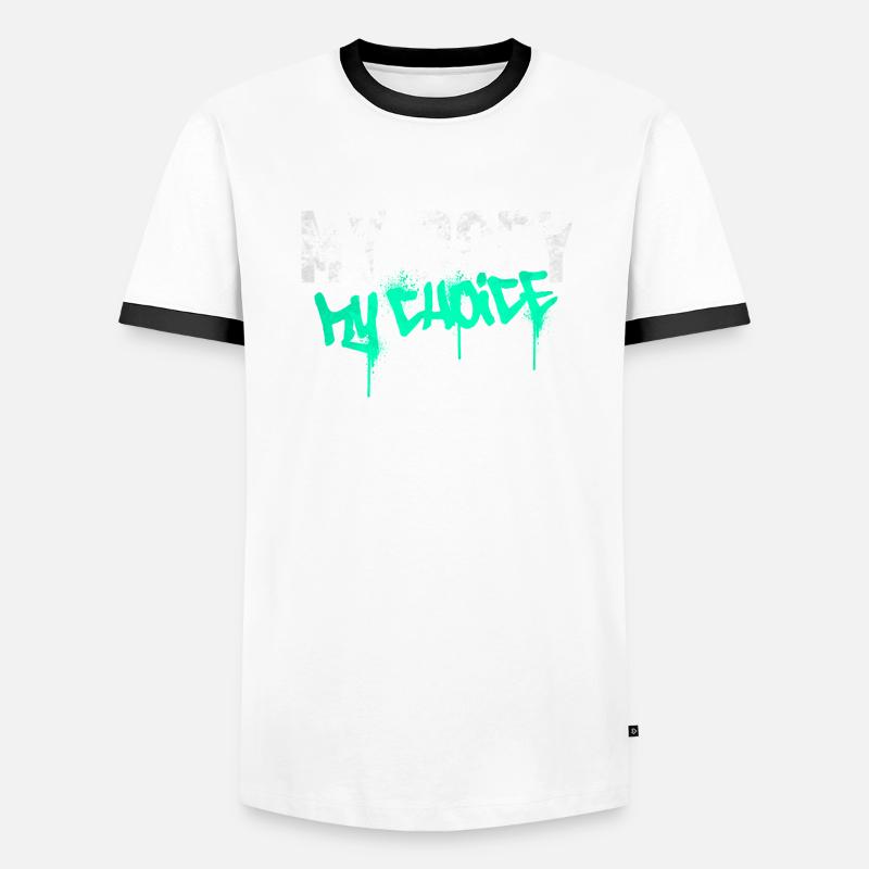 Mon corps mon choix T-shirt contrasté Homme