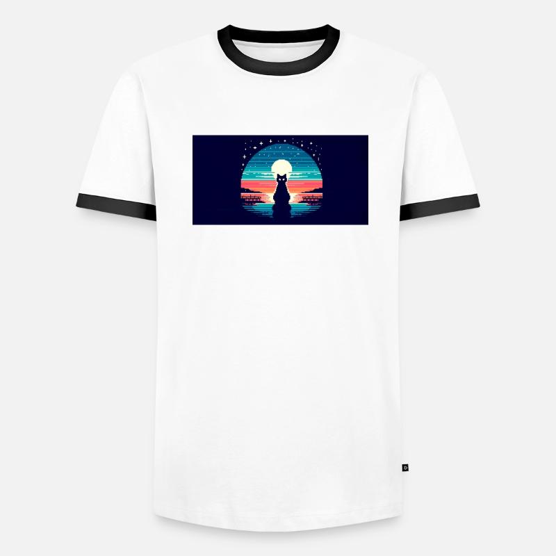 Lune de chat T-shirt contrasté Homme