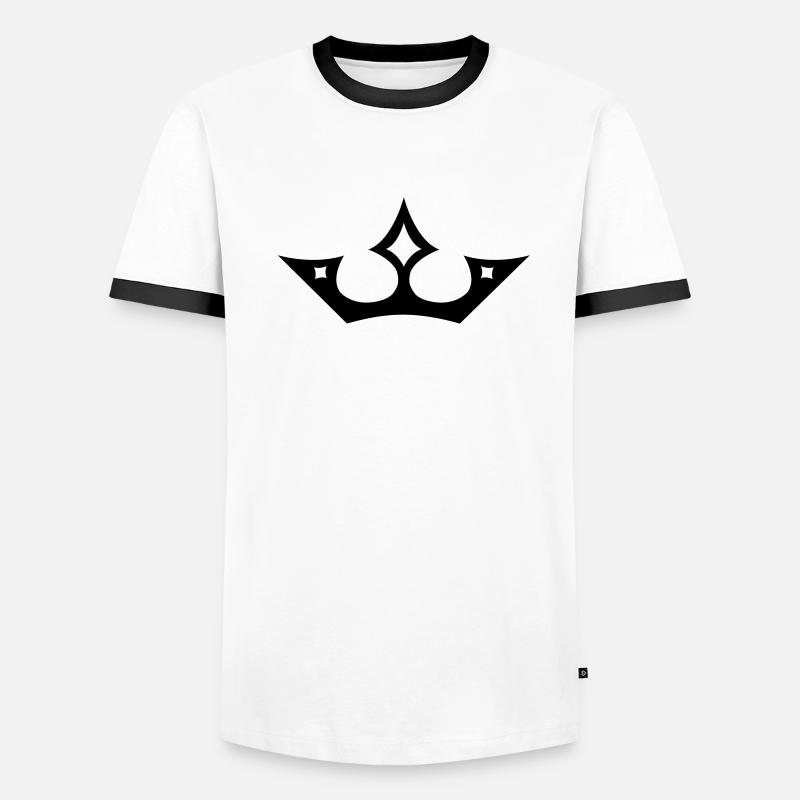 Crown de Männer Kontrast-T-Shirt